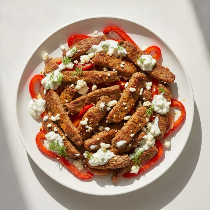 Sheet Pan Beef Gyro with Feta