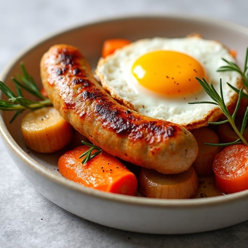 Crispy Chicken Sausage and Roasted Root Vegetables