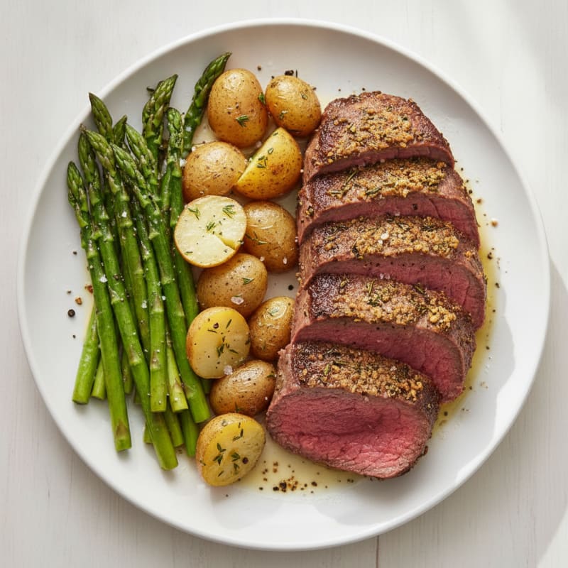 Garlic Herb Roasted Beef Tenderloin