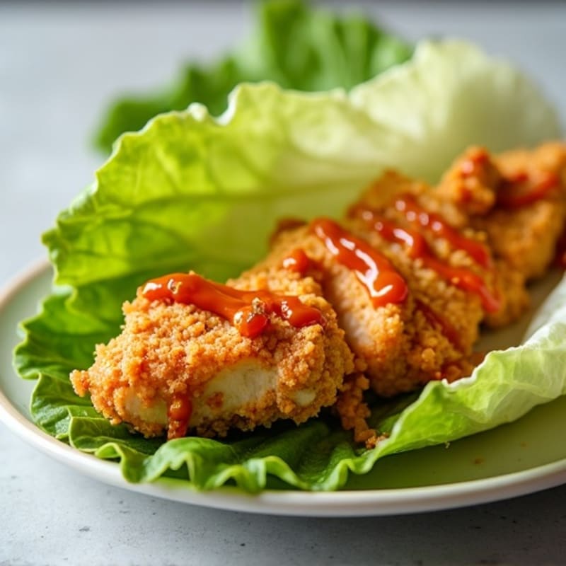 Crispy Buffalo Chicken Lettuce Wrap