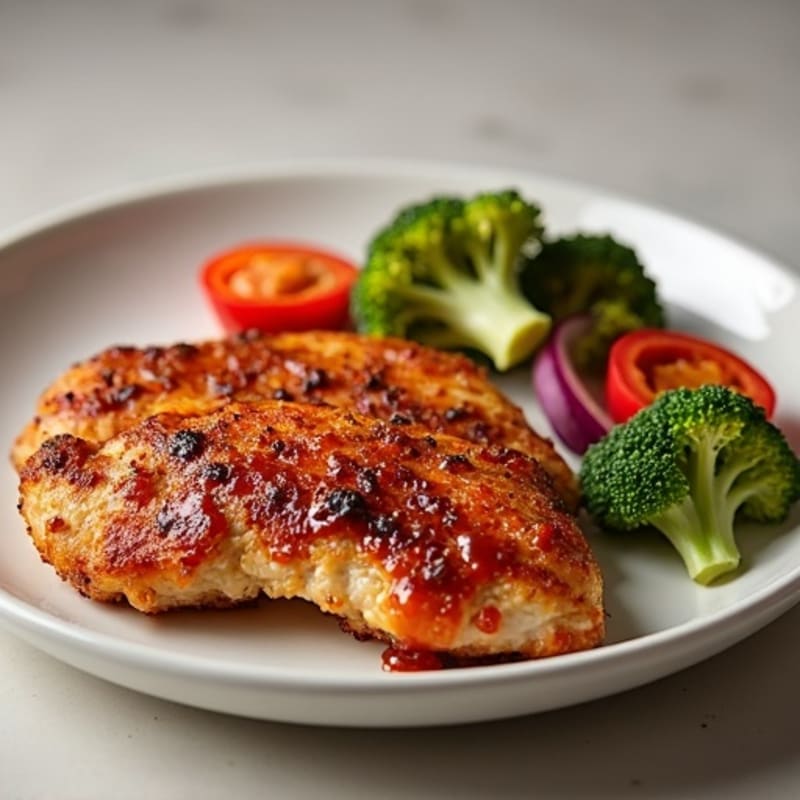 Crispy BBQ Ranch Chicken with Roasted Vegetables