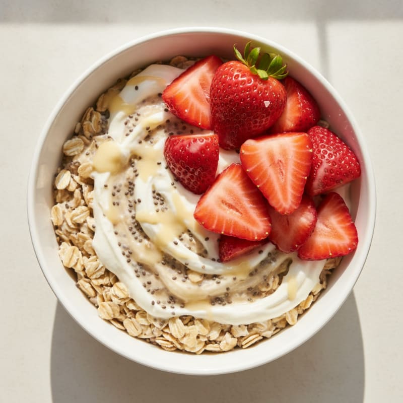 Strawberry Shortcake Overnight Oats