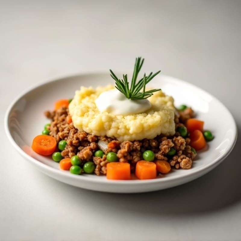 Lean Ground Turkey Shepherd's Pie with Creamy Cauliflower Mash