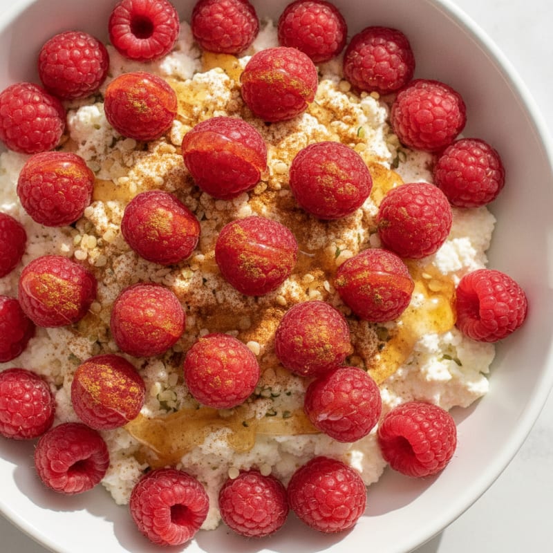 Cottage Cheese with Berries and Honey