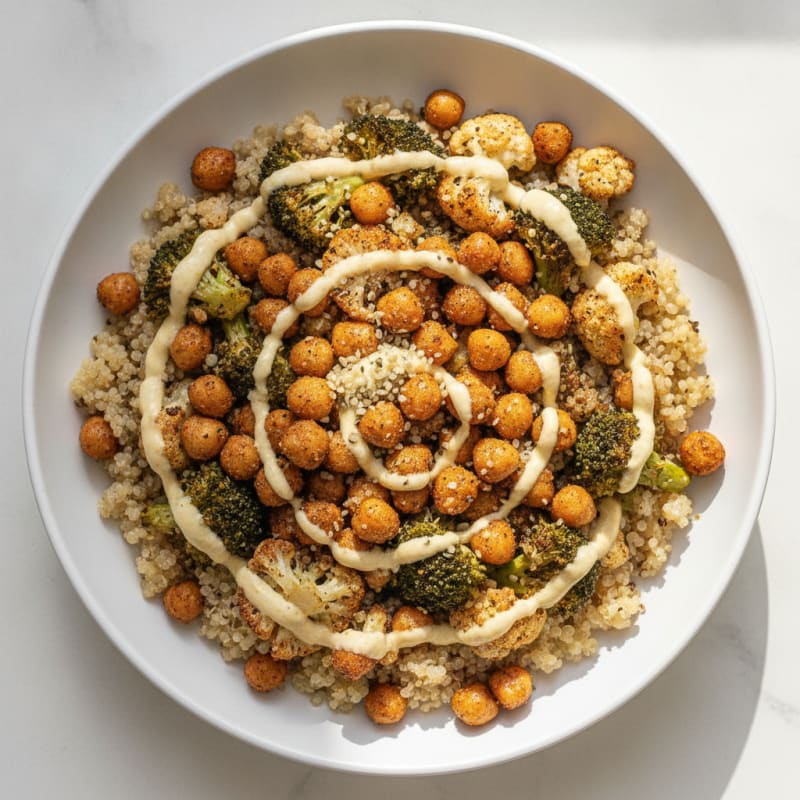 Roasted Vegetable and Chickpea Bowl