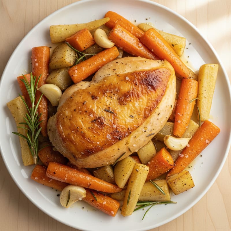 Herb-Roasted Chicken with Root Vegetables