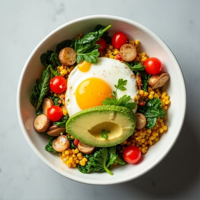 Protein-Packed Veggie and Egg White Scramble Bowl