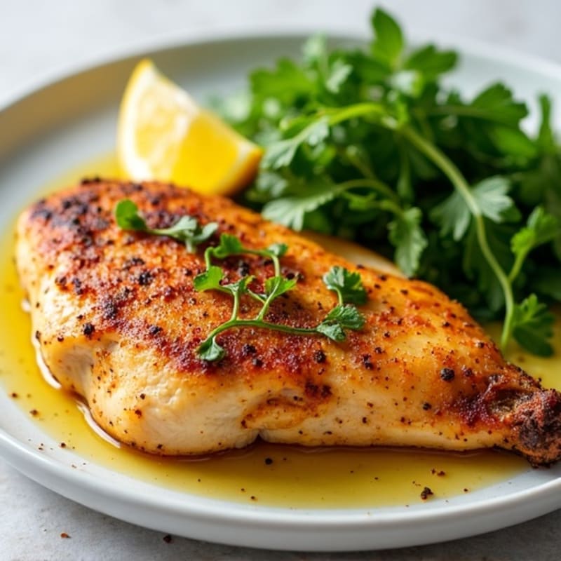 Lemon-Spiced Roasted Chicken with Fresh Herb Salad