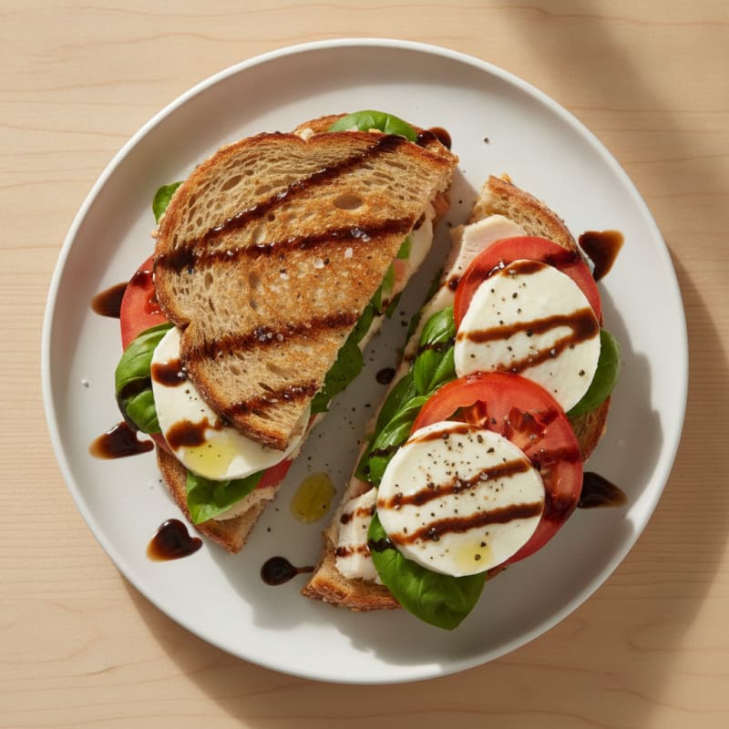 Grilled Caprese Sandwich with Balsamic Glaze