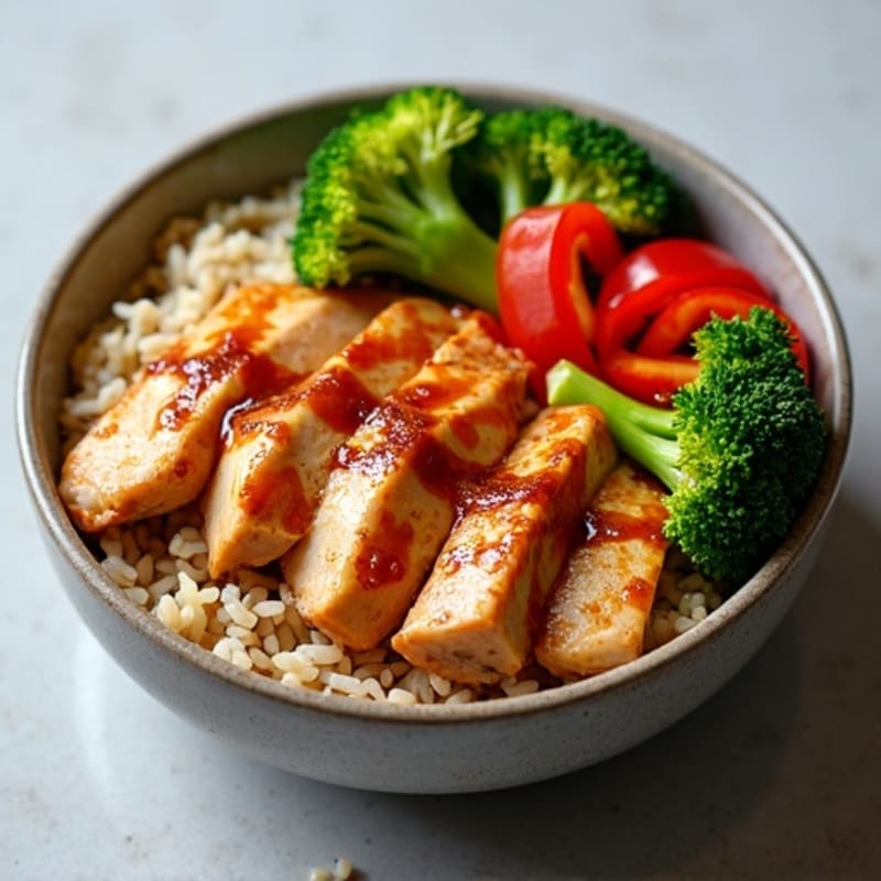 Sticky Ginger-Garlic Teriyaki Chicken Bowl