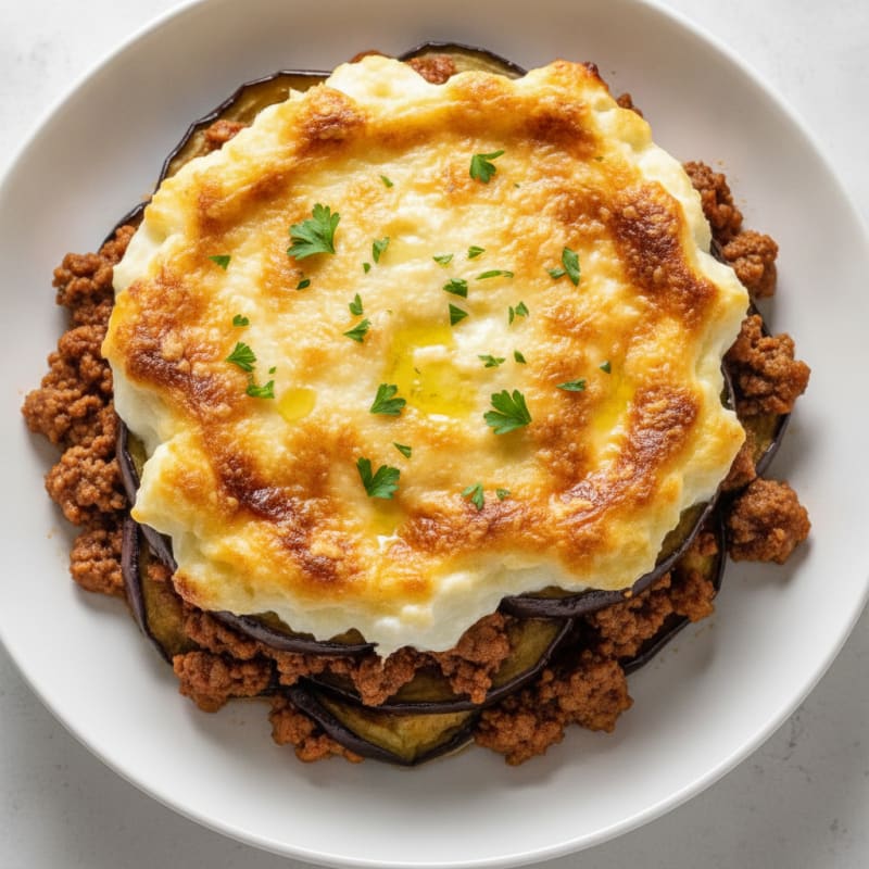 Classic Lamb Moussaka with Eggplant