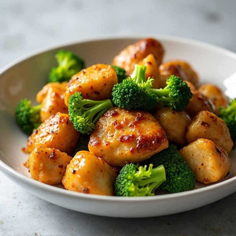 Ginger-Garlic Chicken Stir-Fry with Crispy Broccoli