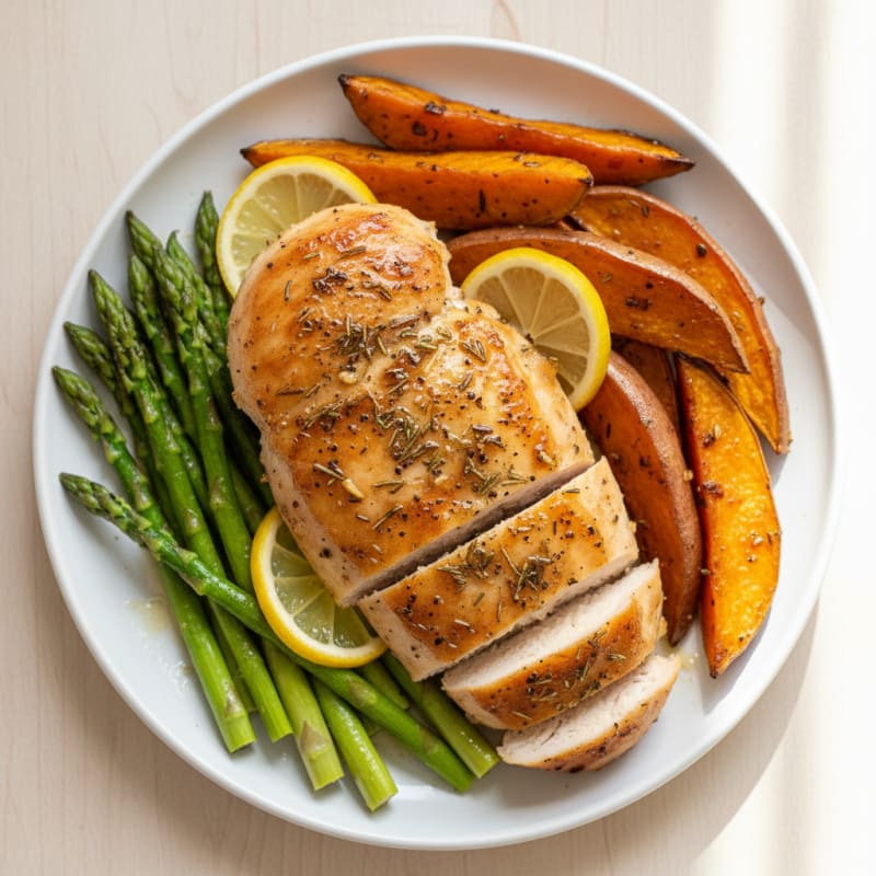 Crispy Lemon Herb Roasted Chicken