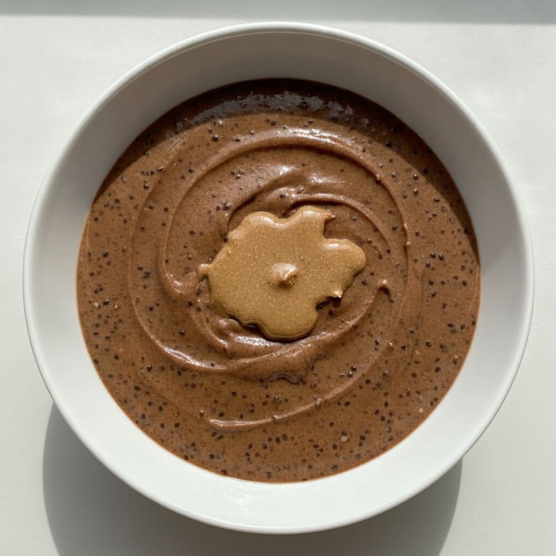 Silky Chocolate Protein Pudding with Chia Seeds