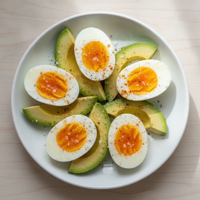 Classic Hard-Boiled Egg Protein Plate