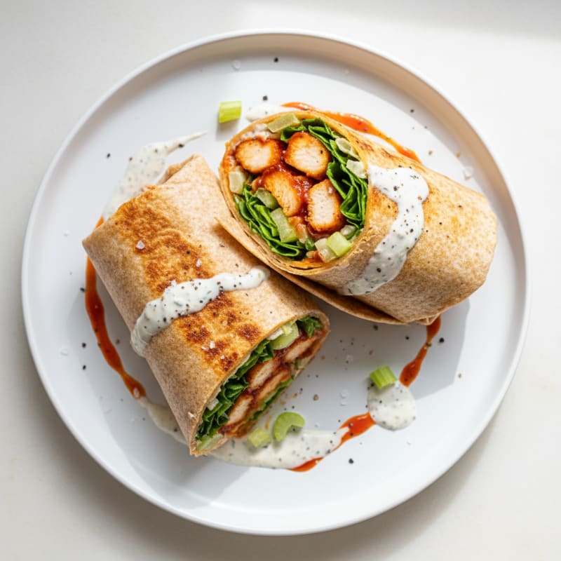 Crispy Buffalo Ranch Chicken Wraps