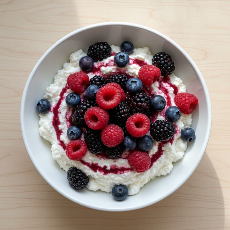 Silky Protein Yogurt with Mixed Berries