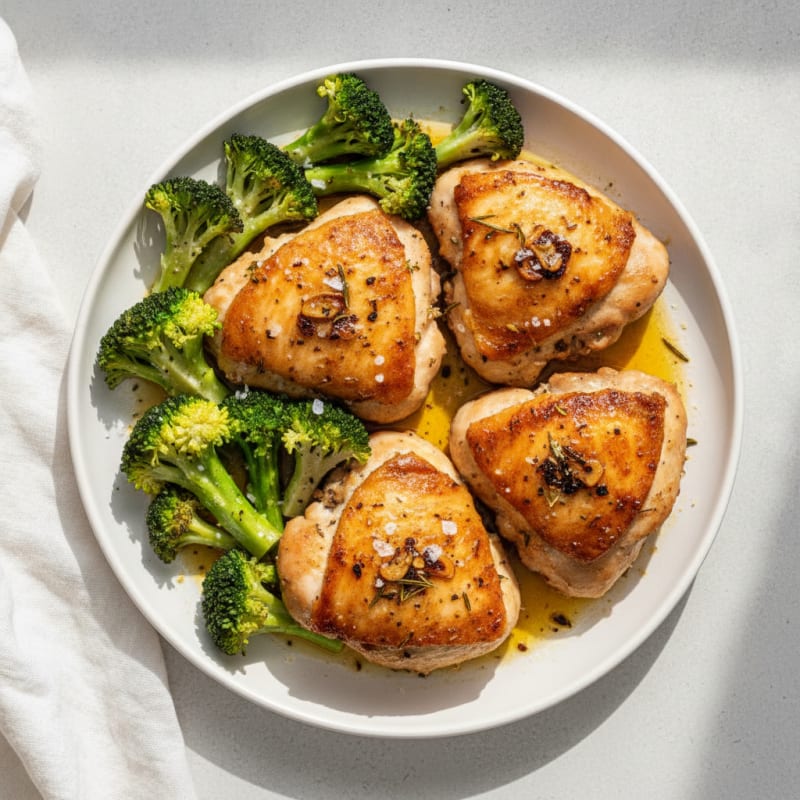 Garlic Herb Roasted Chicken Thighs