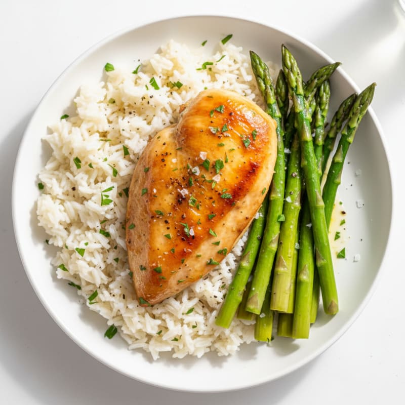 Lemon Herb Roasted Chicken with Rice