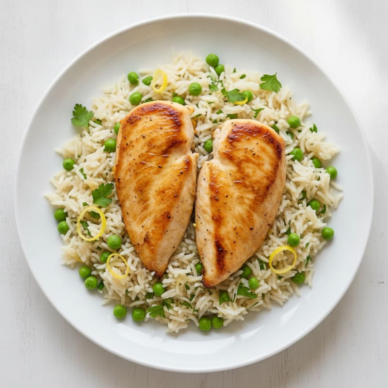 Lemon Herb Rice Pilaf with Seared Chicken