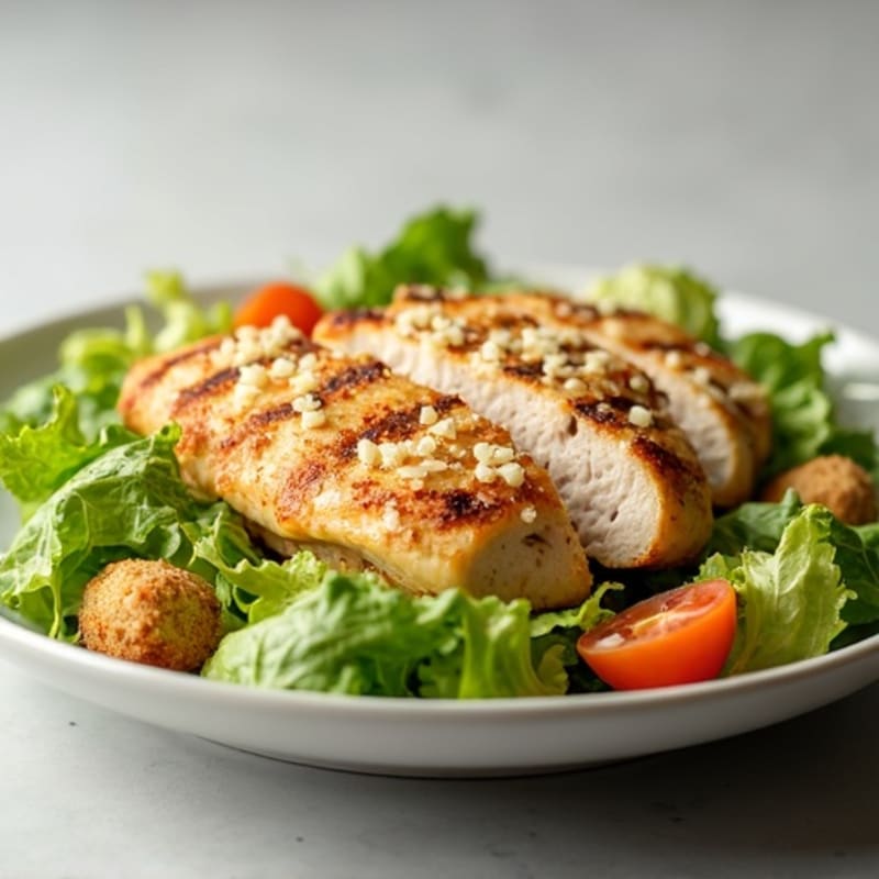 Grilled Chicken Caesar Salad with Creamy Dressing