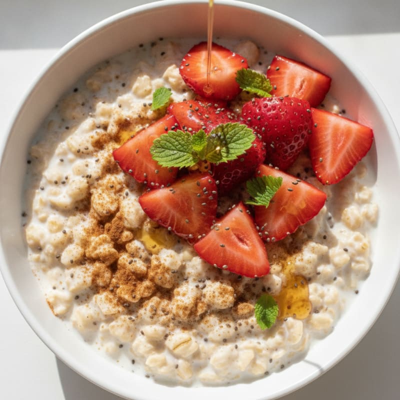 Strawberry Shortcake Overnight Oats