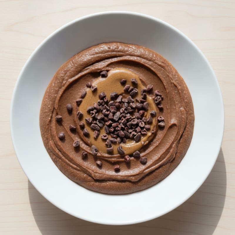 Creamy Vegan Protein Pudding with Almond Butter and Cacao