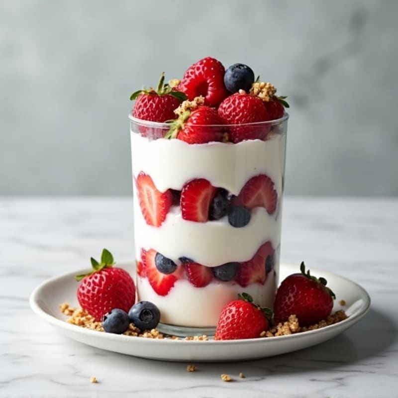 Creamy Greek Yogurt Protein Parfait with Mixed Berries
