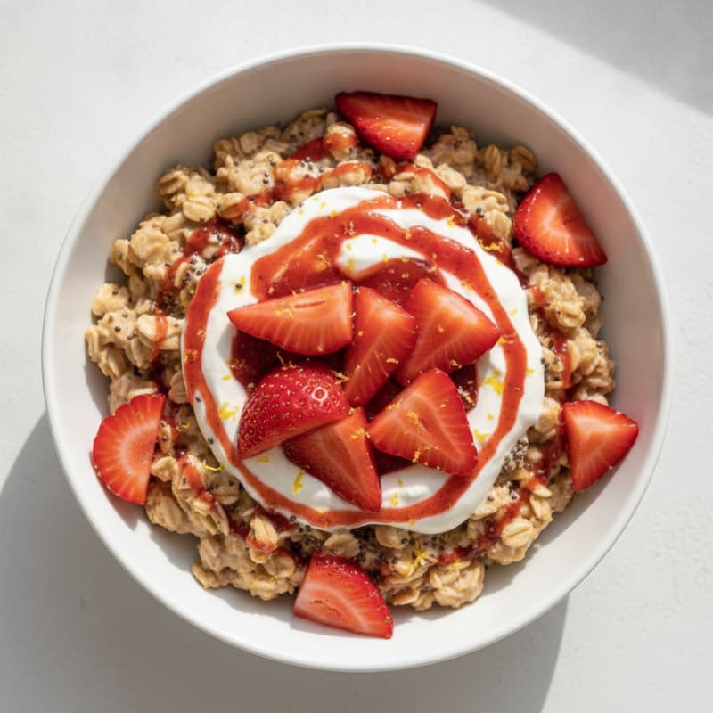 Strawberry Shortcake Overnight Oats