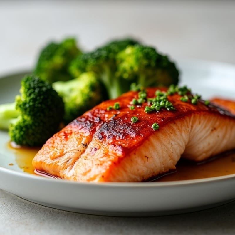 Crispy Teriyaki Salmon with Roasted Broccoli