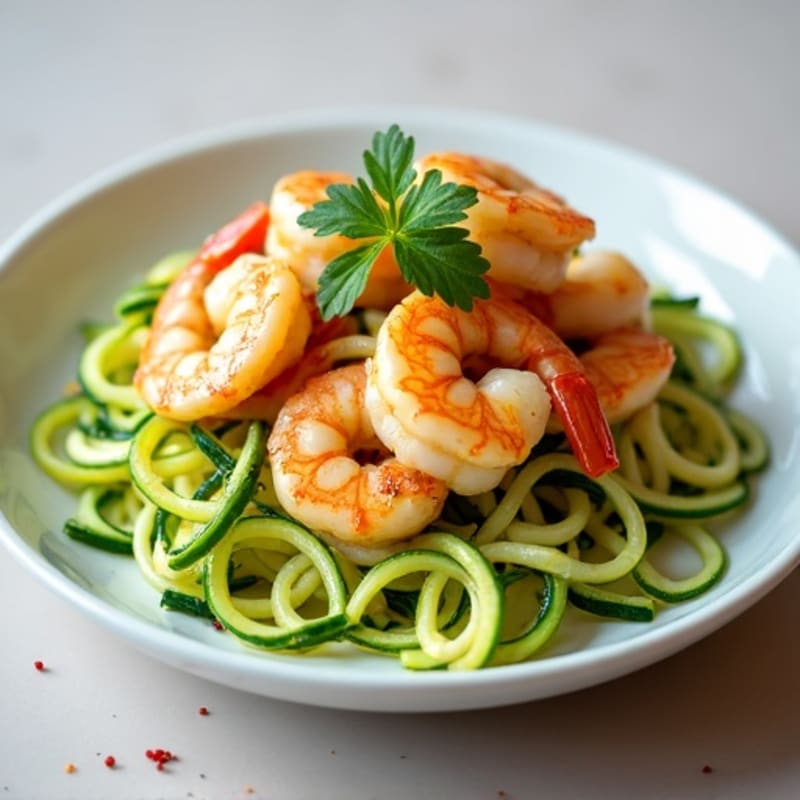 Lemon Garlic Shrimp with Zucchini Noodles