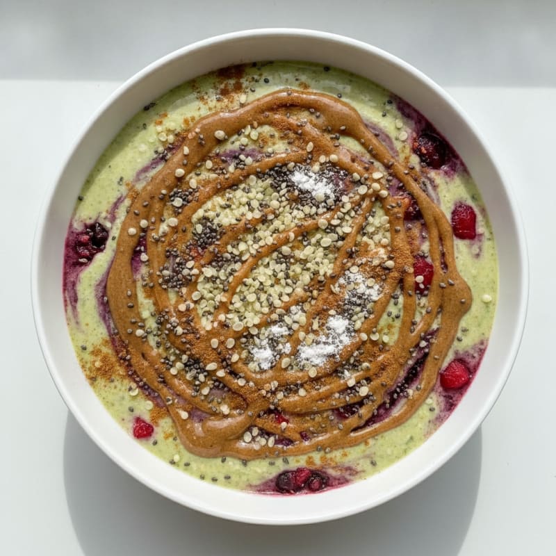 High-Protein Zucchini Berry Smoothie Bowl