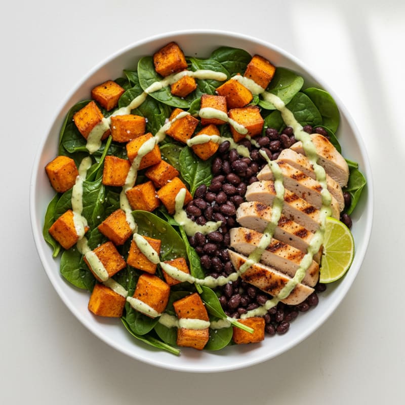 Roasted Sweet Potato and Black Bean Bowl