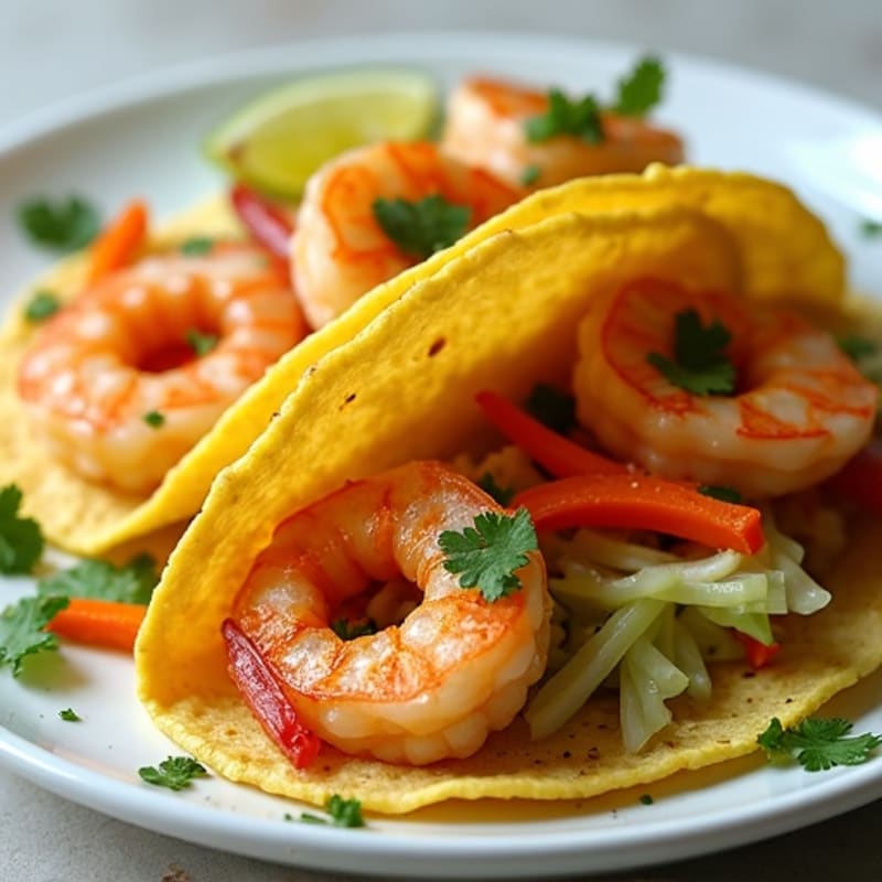 Pan-Seared Citrus Shrimp Tacos with Crunchy Slaw