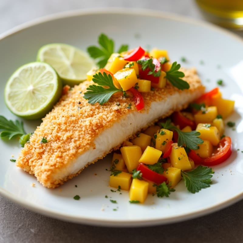 Crispy Coconut-Crusted Mahi Mahi with Mango Salsa