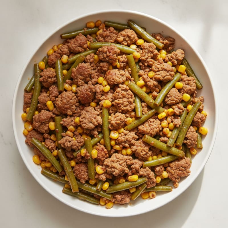 Ground Beef and Green Bean Skillet