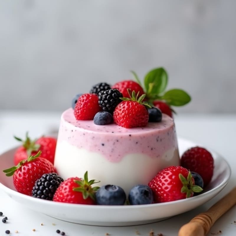 Creamy Greek Yogurt Protein Mousse with Berries