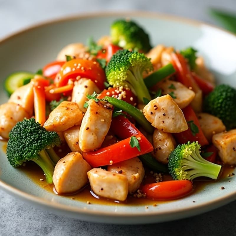 Chicken and Crispy Vegetable Stir Fry