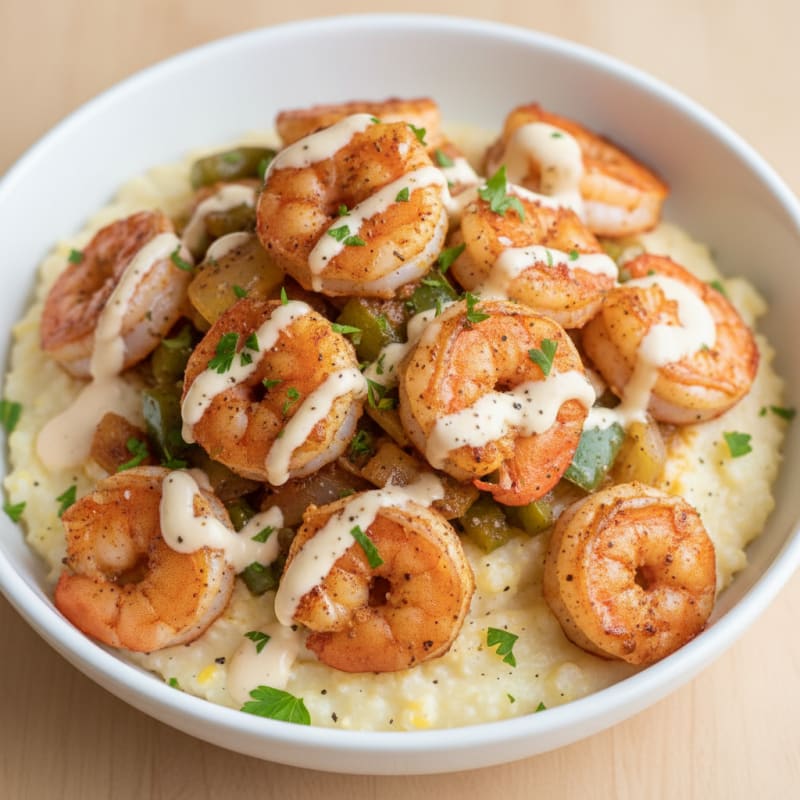 Cajun Shrimp with Creamy Grits