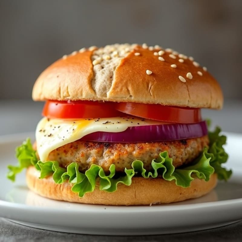 Crispy Mozzarella Turkey Burger