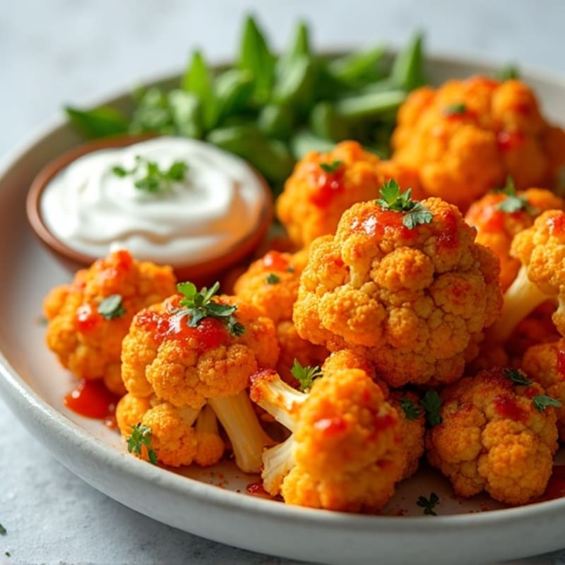 Crispy Buffalo Roasted Cauliflower