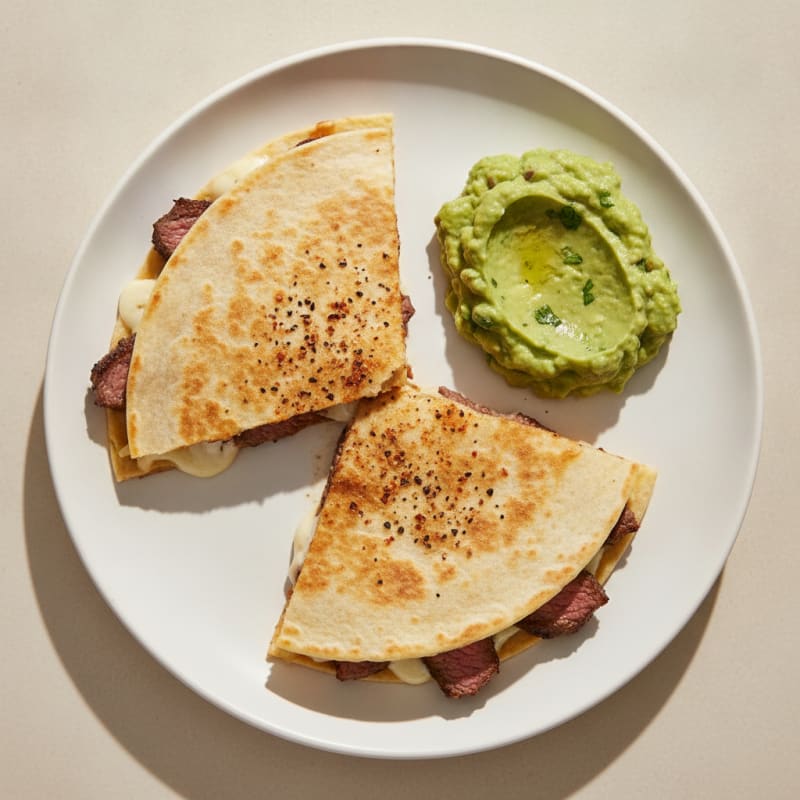 Carne Asada Quesadillas with Guacamole