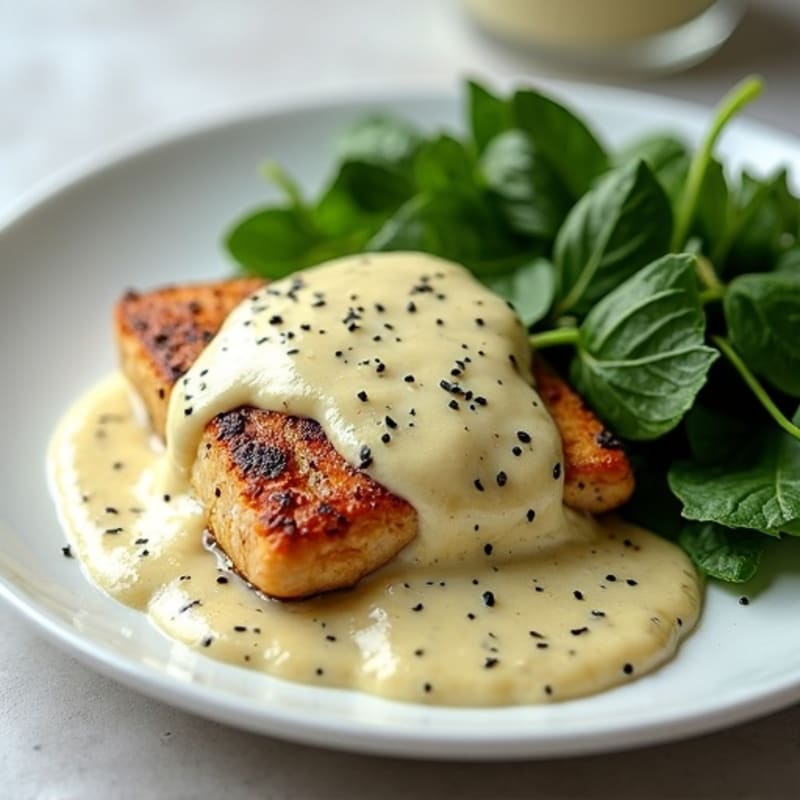 Chicken Breast with Creamy Spinach Artichoke Sauce