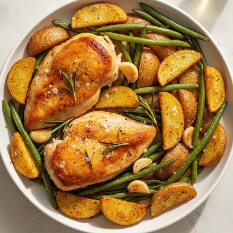 Garlic Herb Roasted Chicken and Potatoes