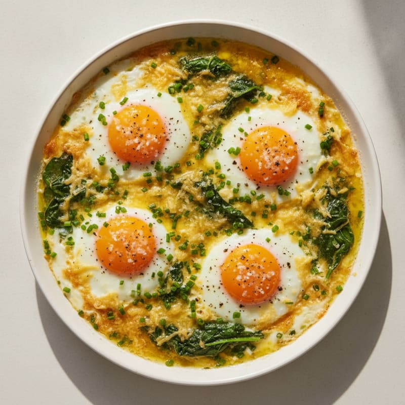 Baked Eggs with Herb Butter
