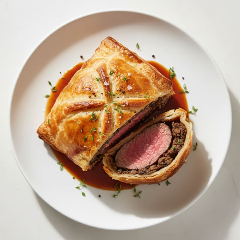 Beef Tenderloin Wellington with Mushroom Duxelles