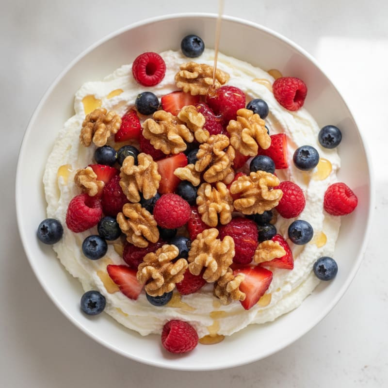 Whipped Yoghurt with Berries and Honey