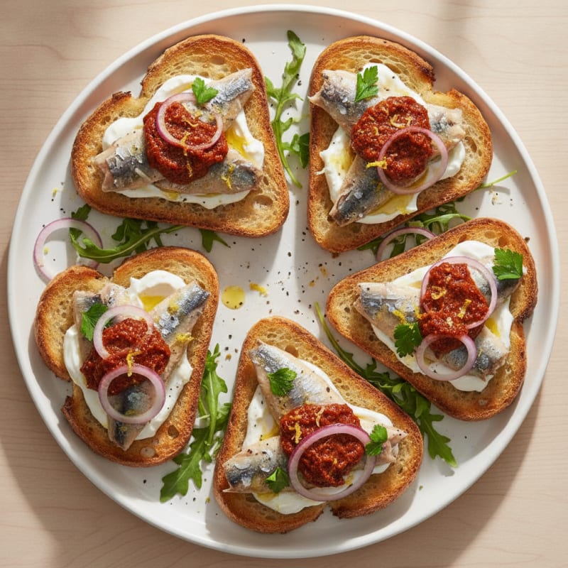 Sardine Toasts with Calabrian Chili