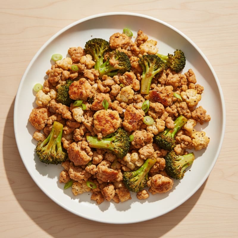 Ground Chicken and Cauliflower Stir-Fry