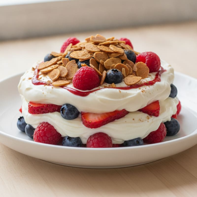Greek Yogurt Protein Parfait with Mixed Berries
